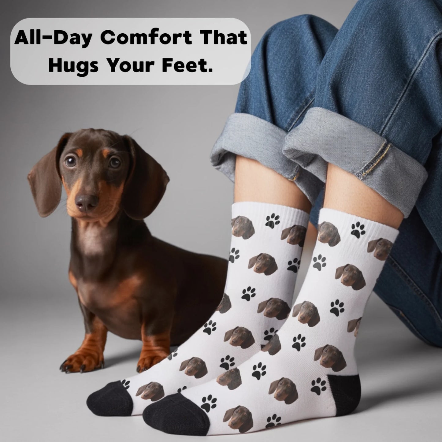 Pawfect Steps - Personalized Unisex Socks
