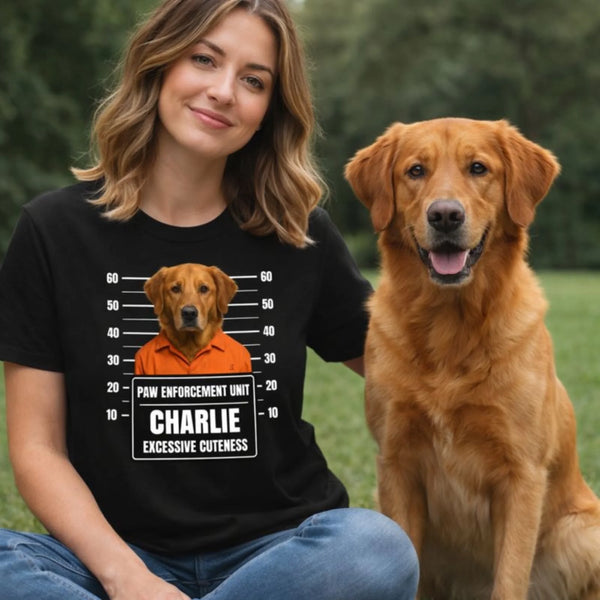 Dog Mugshot - Personalized Unisex T-Shirt