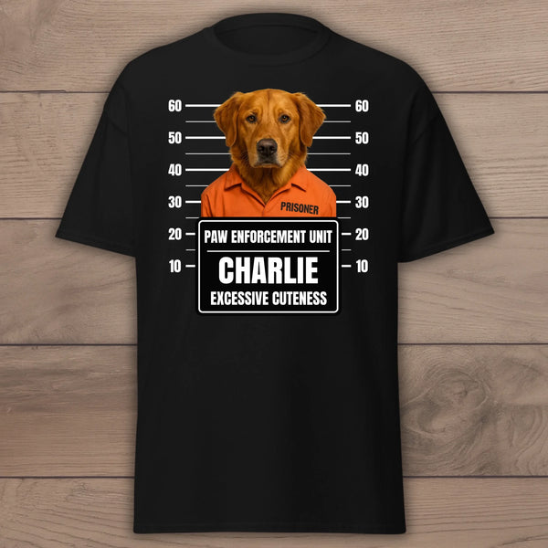 Dog Mugshot - Personalized Unisex T-Shirt